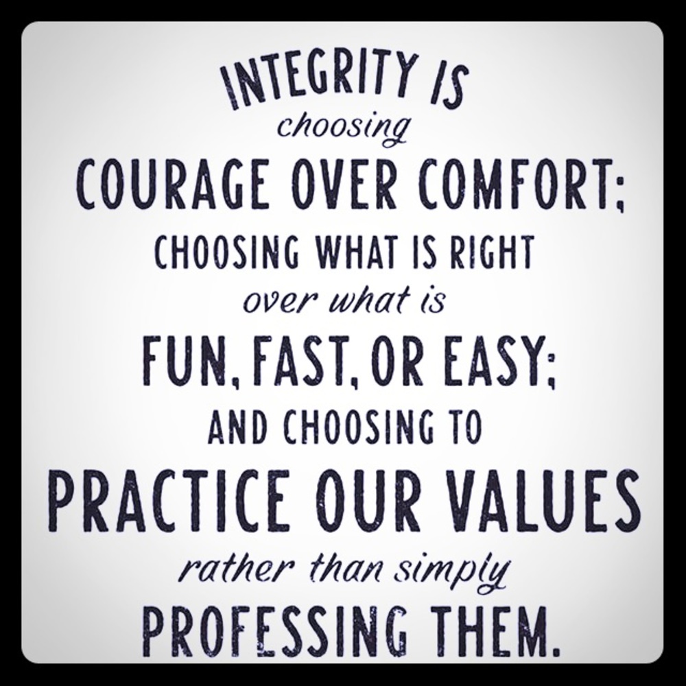 Integrity, so hard for some.